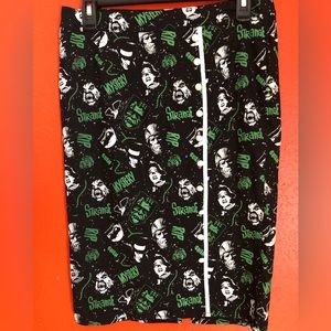 Sourpuss Frankenstein Wolfman skirt